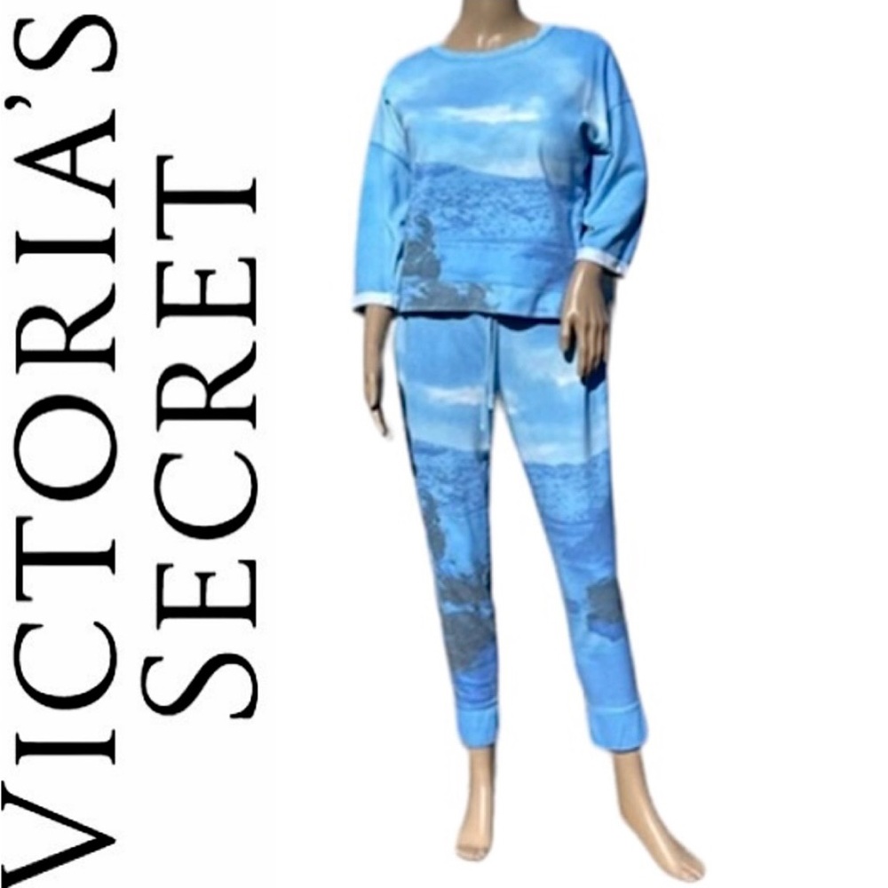 Victoria’s Secret S Angel’s Sky Blue Print Lounge Set! EUC!